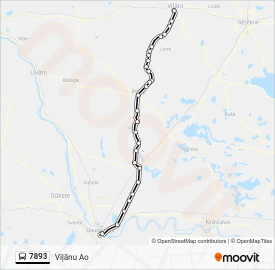 Автобус 7893: карта маршрута