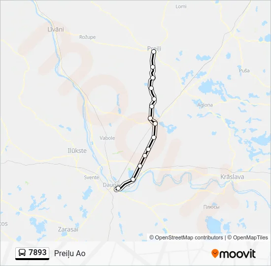 Автобус 7893: карта маршрута