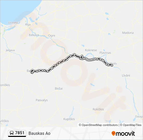 Автобус 7851: карта маршрута