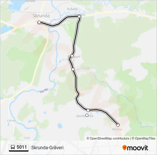 Автобус 5011: карта маршрута