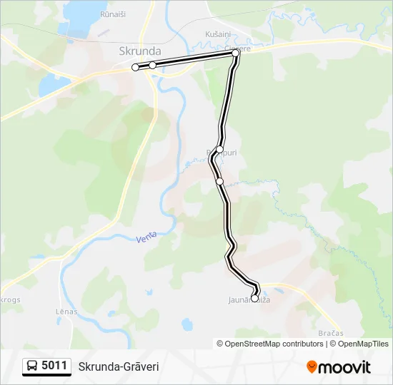 Автобус 5011: карта маршрута