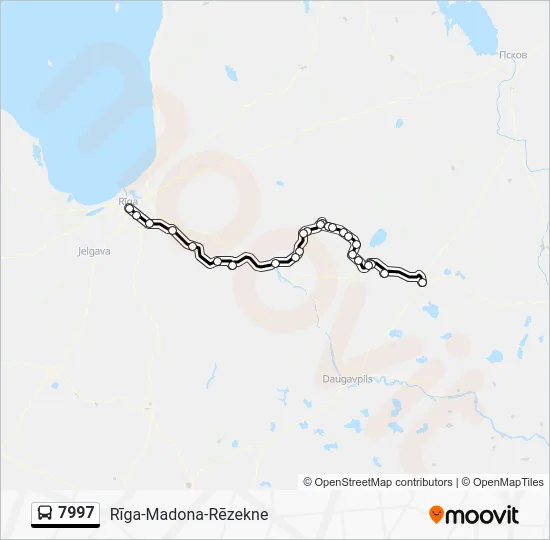 Автобус 7997: карта маршрута
