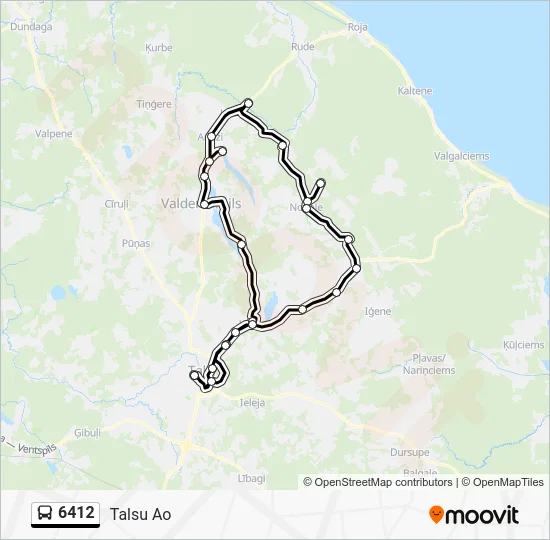 Автобус 6412: карта маршрута
