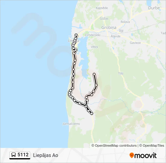 Автобус 5112: карта маршрута