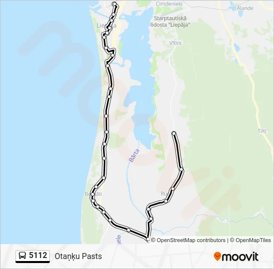 Автобус 5112: карта маршрута