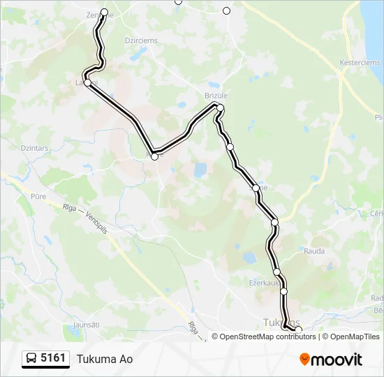 Автобус 5161: карта маршрута