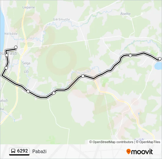 Автобус 6292: карта маршрута