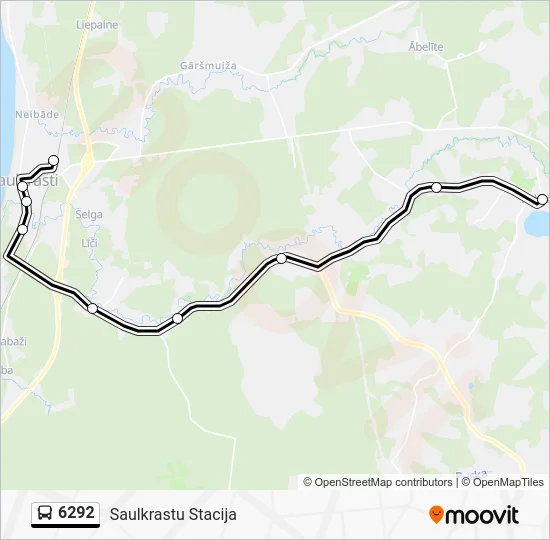Автобус 6292: карта маршрута