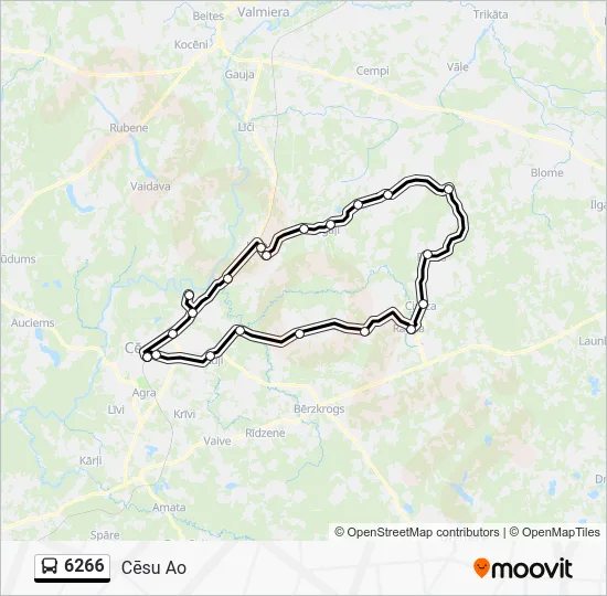 Автобус 6266: карта маршрута