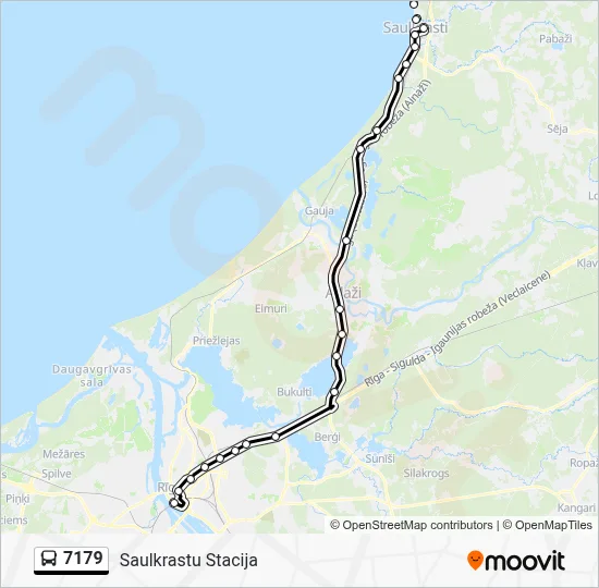 7179 Route: Schedules, Stops & Maps - Saulkrastu Stacija (Updated)