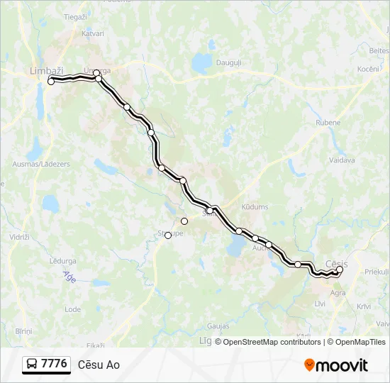 Автобус 7776: карта маршрута