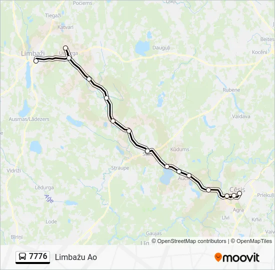 Автобус 7776: карта маршрута