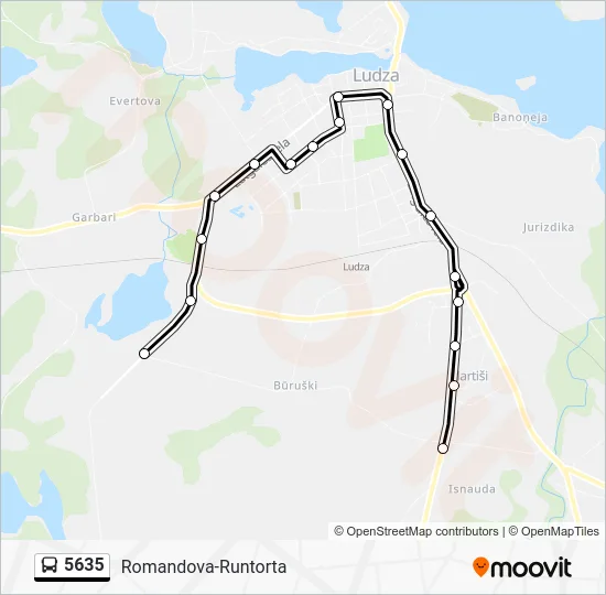 Автобус 5635: карта маршрута