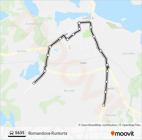 Автобус 5635: карта маршрута
