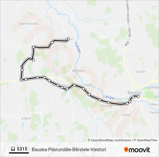 Автобус 5315: карта маршрута