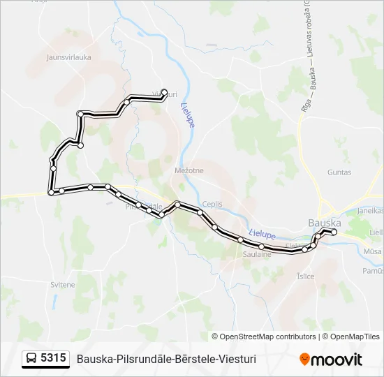 Автобус 5315: карта маршрута