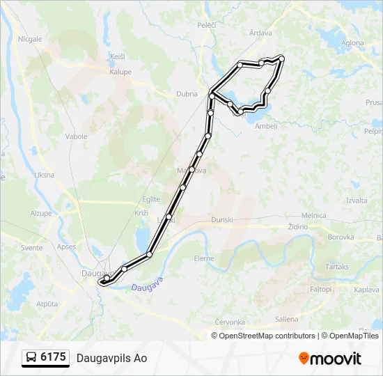 Автобус 6175: карта маршрута