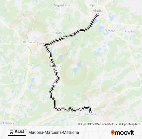 Автобус 5464: карта маршрута