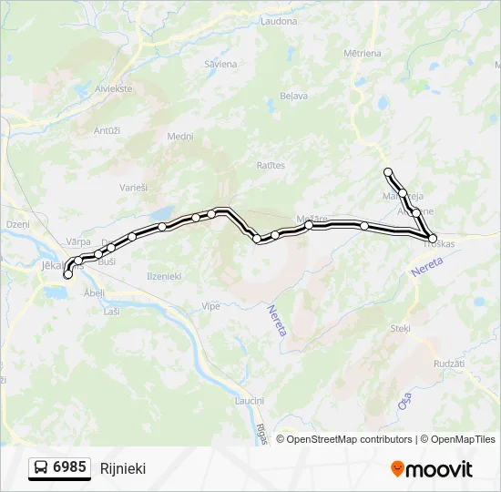 Автобус 6985: карта маршрута