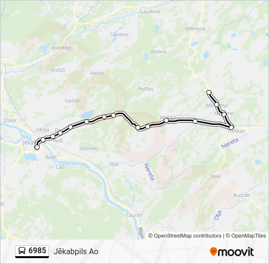 Автобус 6985: карта маршрута