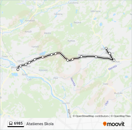 6985 Bus Line Map