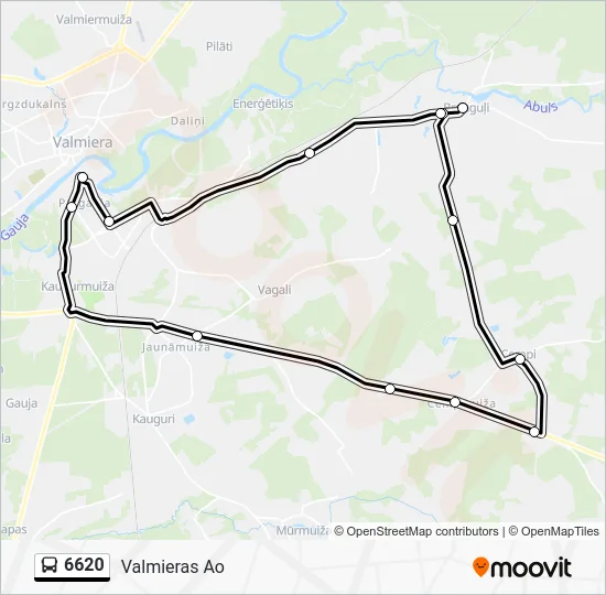 Автобус 6620: карта маршрута
