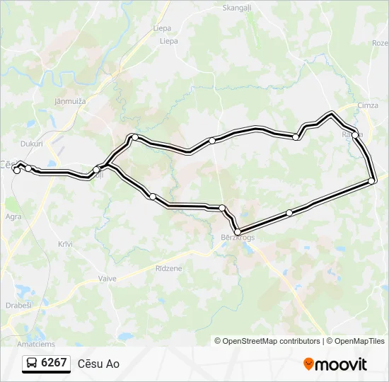 Автобус 6267: карта маршрута