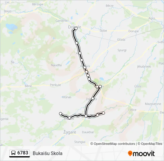 Автобус 6783: карта маршрута