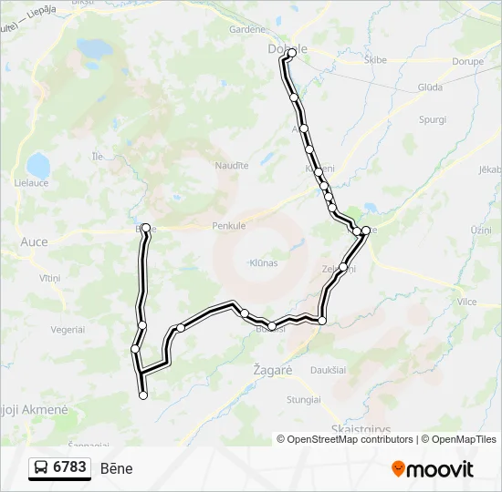 Автобус 6783: карта маршрута
