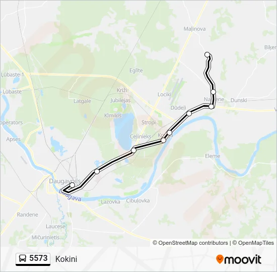 Автобус 5573: карта маршрута