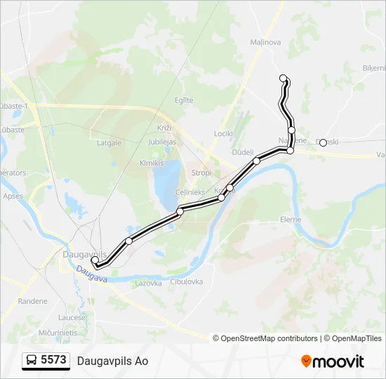Автобус 5573: карта маршрута