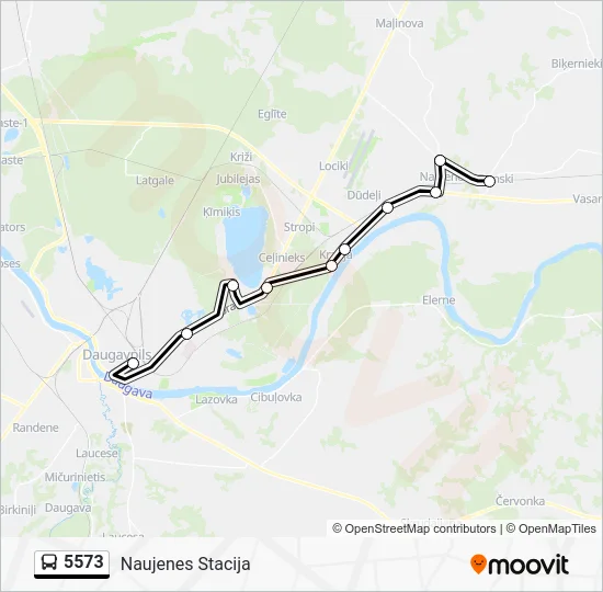 Автобус 5573: карта маршрута