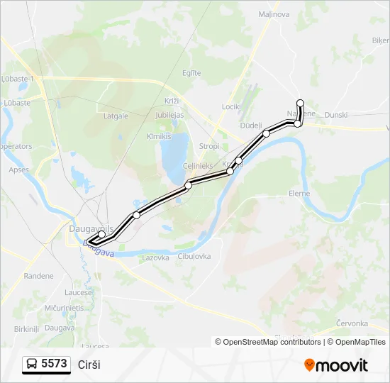 Автобус 5573: карта маршрута