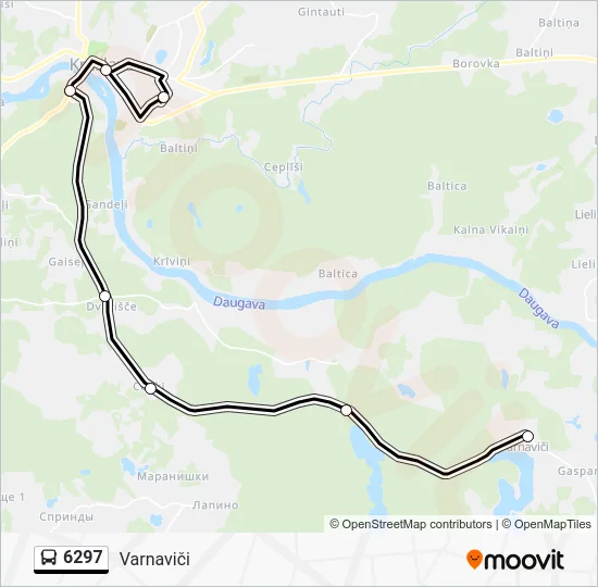 Автобус 6297: карта маршрута
