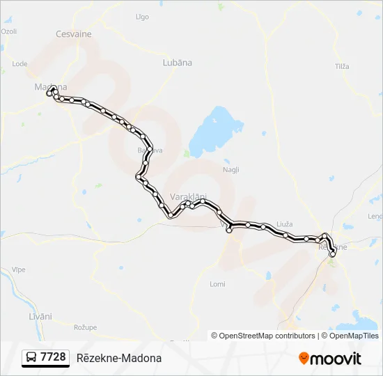 Автобус 7728: карта маршрута