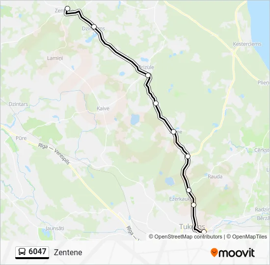 Автобус 6047: карта маршрута