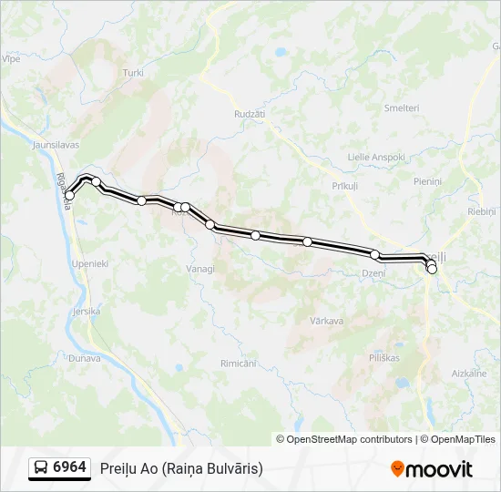 6964 Bus Line Map