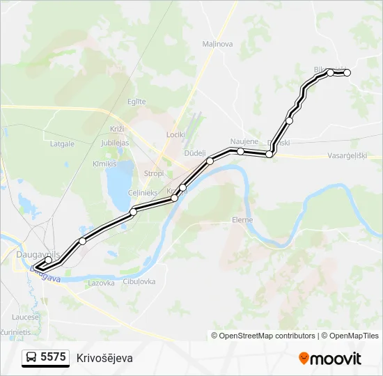 Автобус 5575: карта маршрута