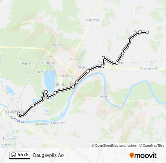 Автобус 5575: карта маршрута