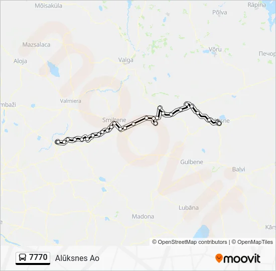 Автобус 7770: карта маршрута