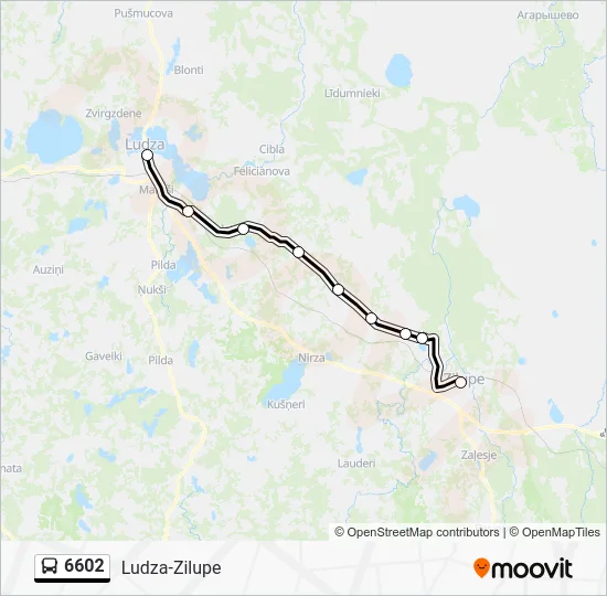 Автобус 6602: карта маршрута