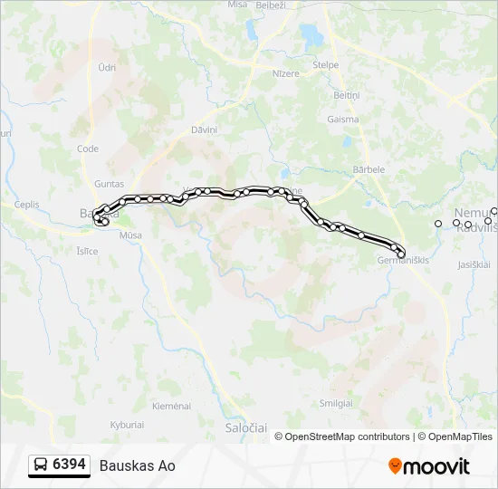 6394 Bus Line Map