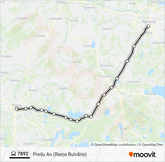 7892 Bus Line Map