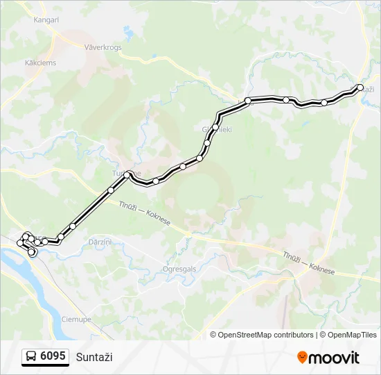 Автобус 6095: карта маршрута