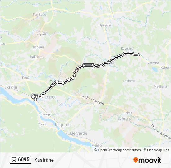Автобус 6095: карта маршрута