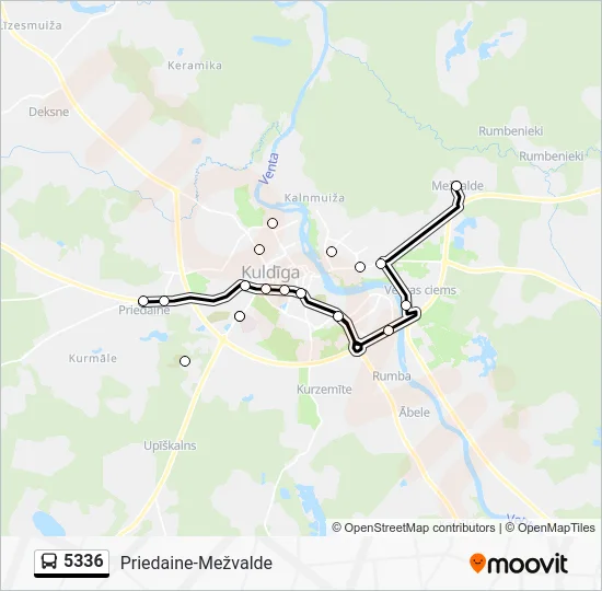 Автобус 5336: карта маршрута