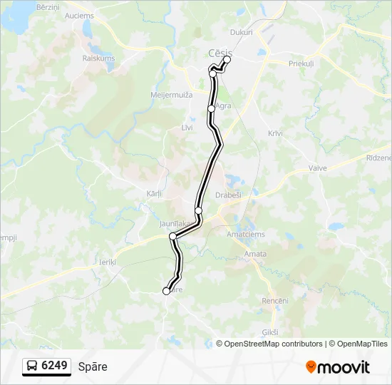 Автобус 6249: карта маршрута