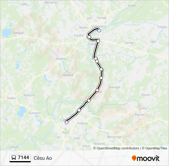 Автобус 7144: карта маршрута