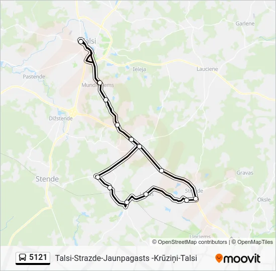 Автобус 5121: карта маршрута