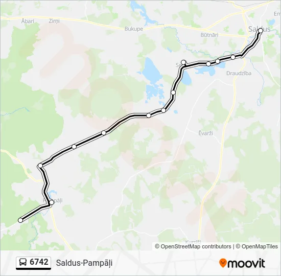 Автобус 6742: карта маршрута